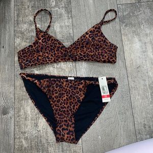 Cheetah print bikini set